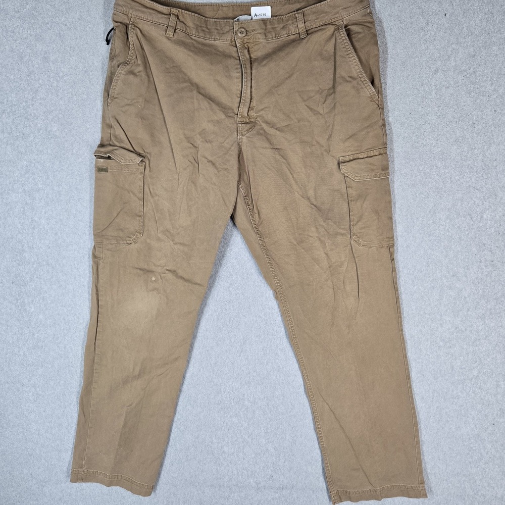Columbia Men Pants 38W 32L Khaki Cargo Twill Straight 31" Inseam Outdoor